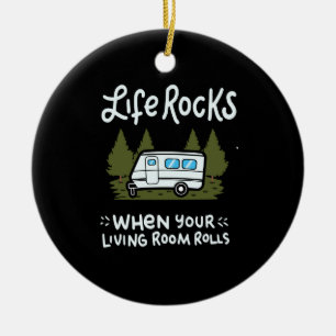 Camping Keramik Ornament