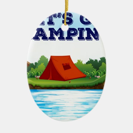 Camping Keramikornament (Vorne)