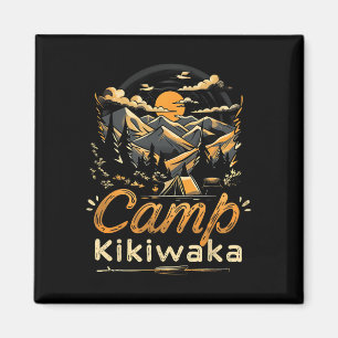 Camping Kikiwaka Camper Wander Zelt Wald Berg Magnet