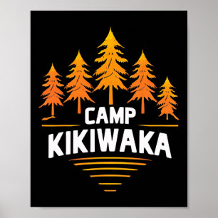 Camping Kikiwaka Sommercamp Wald Wandern Outdoor Poster