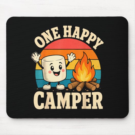 Camping Kinder süße Marshmallow Lagerfeuer Mousepad (Vorne)