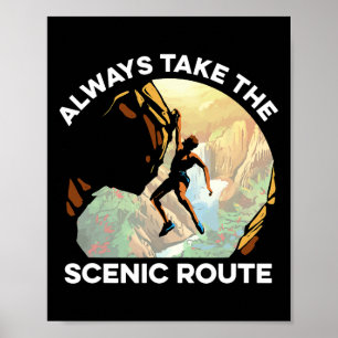 Camping Kletterabenteuer Natur Camper Wanderer Poster