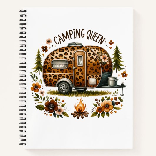 Camping-Königin Journal Notizblock (Vorderseite)