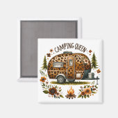 Camping-Königin Magnet (Vorderseite/Rückseite)