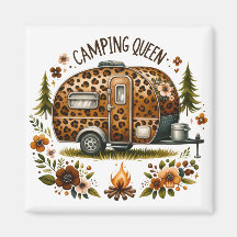 Camping-Königin Magnet