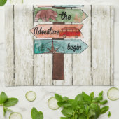 Camping Kostenvoranschlag Direktes Wasserfarbensym Geschirrtuch (Gefaltet)