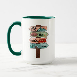 Camping Kostenvoranschlag Direktes Wasserfarbensym Tasse