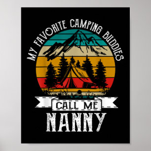 Camping-Kumpels nennen mich Camping-Nanny Camper Poster
