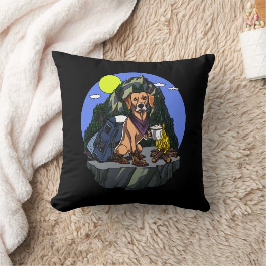 Camping Labrador Retriever Mountain Hund Kissen (Decke)