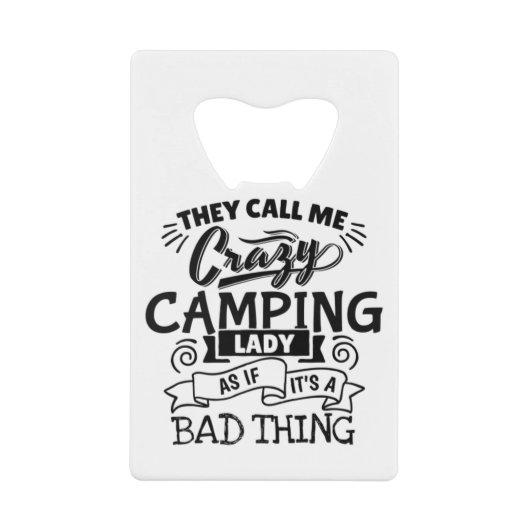 Camping Lady Geldbeutel Flaschenöffner (Vorderseite)