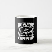 Camping-Lagerfeuer-Camp-Leben-Wald-Camper Kaffeetasse (Mittel)