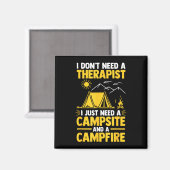 Camping-Lagerfeuer-Camp-Leben-Wald-Camper Magnet (Vorderseite/Rückseite)