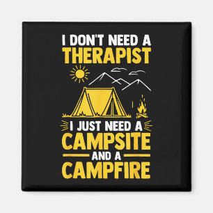 Camping-Lagerfeuer-Camp-Leben-Wald-Camper  Magnet