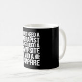 Camping-Lagerfeuer Camping-Leben Wald Camper Kaffeetasse (VorderseiteRechts)