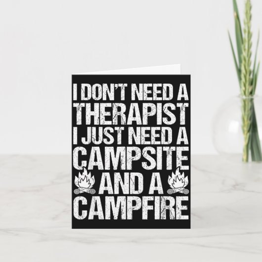 Camping-Lagerfeuer Camping-Leben Wald Camper Karte (Vorderseite)