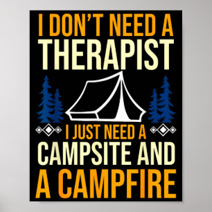 Camping-Lagerfeuer Camping-Leben Wald Camper Poster