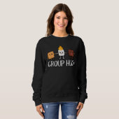 Camping Lagerfeuer Schokolade Marshmallows Eine Gr Sweatshirt (Vorne ganz)