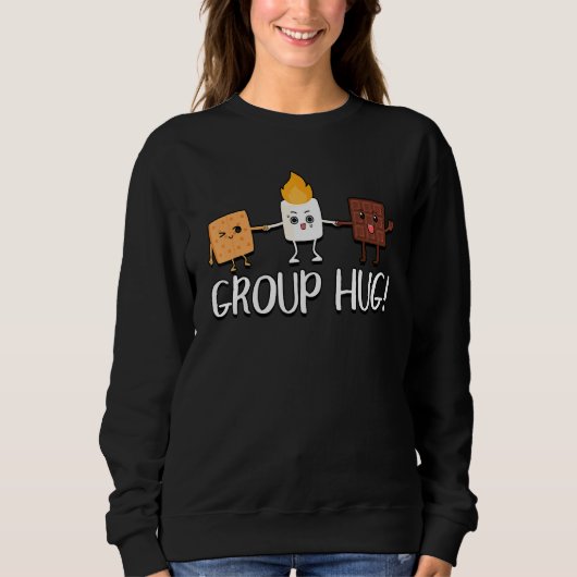 Camping Lagerfeuer Schokolade Marshmallows Eine Gr Sweatshirt (Vorderseite)