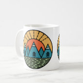 Camping Lagerfeuergebirge wandern, wandern Kaffeetasse (Vorderseite Links)