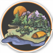 Camping Landscape Sticker (Vorderseite)
