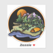 Camping Landscape Sticker (Blatt)