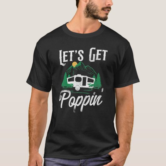 Camping Lasse Poppin Pop Up Camper T-Shirt (Vorderseite)