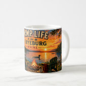 Camping-Leben Fryeburg Maine Kaffeetasse (VorderseiteRechts)