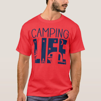 Camping-Leben Lustige Camping-Fans Mädchen T-Shirt
