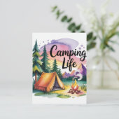 Camping-Leben Postkarte (Stehend Vorderseite)