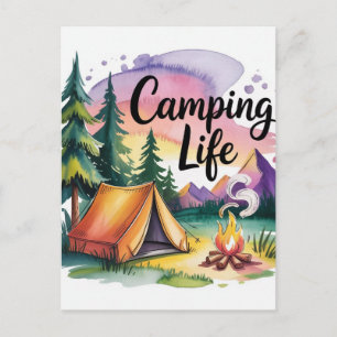 Camping-Leben Postkarte