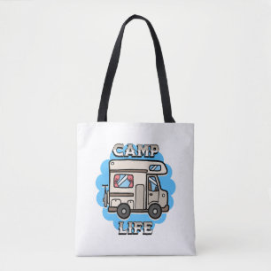 Camping-Leben Retro-Camper personalisiert Tasche