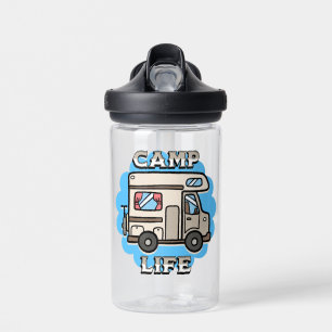 Camping-Leben Retro-Camper personalisiert Trinkflasche