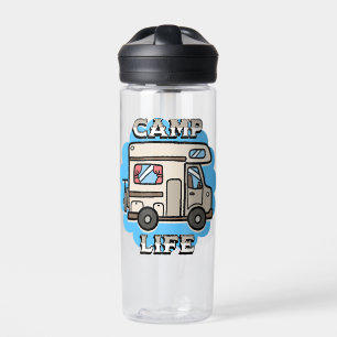 Camping-Leben Retro-Camper personalisiert Trinkflasche