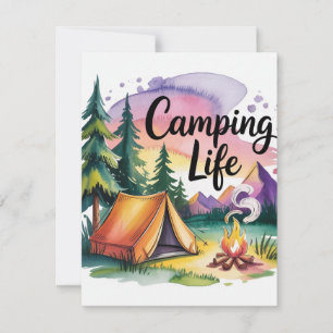 Camping-Leben RSVP Karte