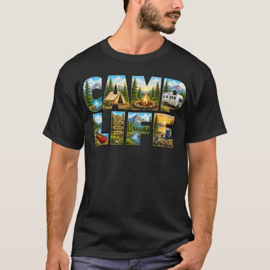 Camping-Leben T-Shirt (Vorderseite)