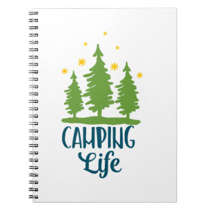 Camping-Leben-Typografie Notizblock