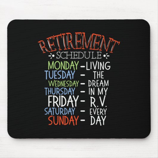 Camping-Lebens-Rentnerplan Van Rv Camper Ventilato Mousepad (Vorne)