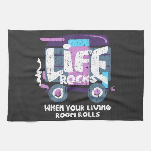 Camping - Lebensgestein Geschirrtuch (Horizontal)