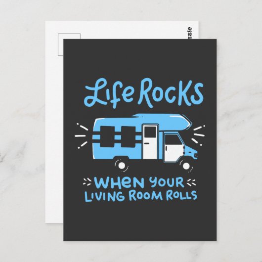 Camping - Lebensgestein Postkarte (Vorne/Hinten)