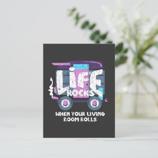 Camping - Lebensgestein Postkarte (Stehend Vorderseite)