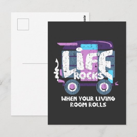 Camping - Lebensgestein Postkarte (Vorne/Hinten)