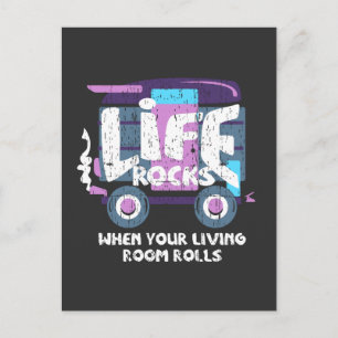 Camping - Lebensgestein Postkarte