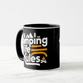 Camping Lebensregeln, Abenteuer Tasse (Vorderseite Links)