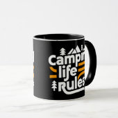 Camping Lebensregeln, Abenteuer Tasse (VorderseiteRechts)