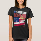 Camping Legend American Flag for Husband Vater T-Shirt (Vorderseite)
