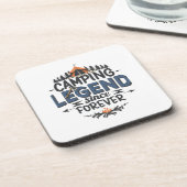 Camping Legend seit ewig Getränkeuntersetzer (Linke Seite)