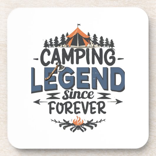 Camping Legend seit ewig Getränkeuntersetzer (Vorderseite)