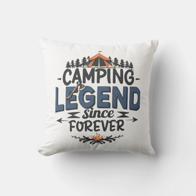 Camping Legend seit ewig Kissen (Vorderseite)