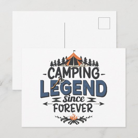 Camping Legend seit ewig Postkarte (Vorne/Hinten)
