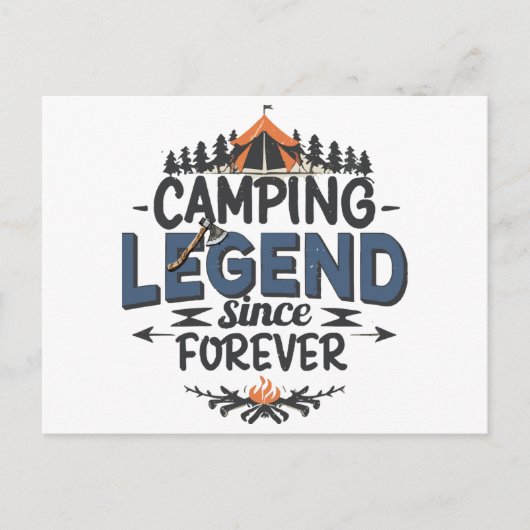 Camping Legend seit ewig Postkarte (Vorderseite)